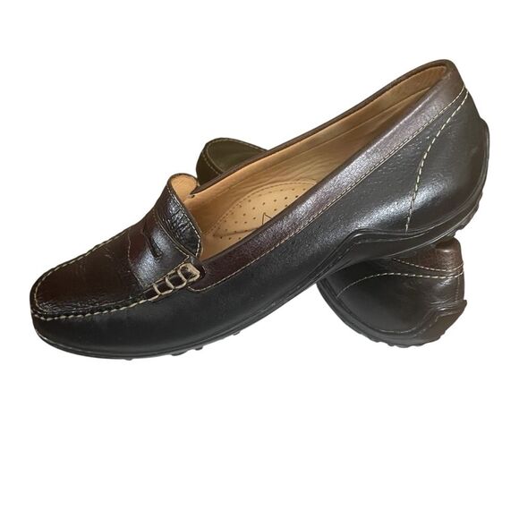 Martin Dingman Men\'s Brown Leather Driving Penny Loafer Shoe Size 10.5 EUC main image 10
